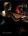 Luciana at The Bar by Fabian Perez